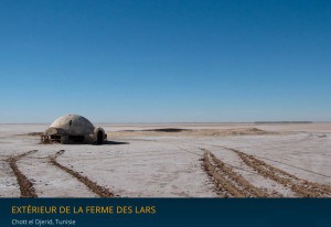 Extérieur de la ferm des Lars dans Star Wars, à Chott El Derid en Tunisie