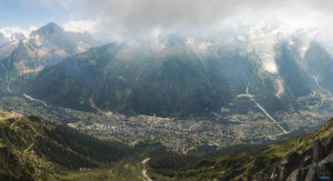 vue sur massif mont blanc